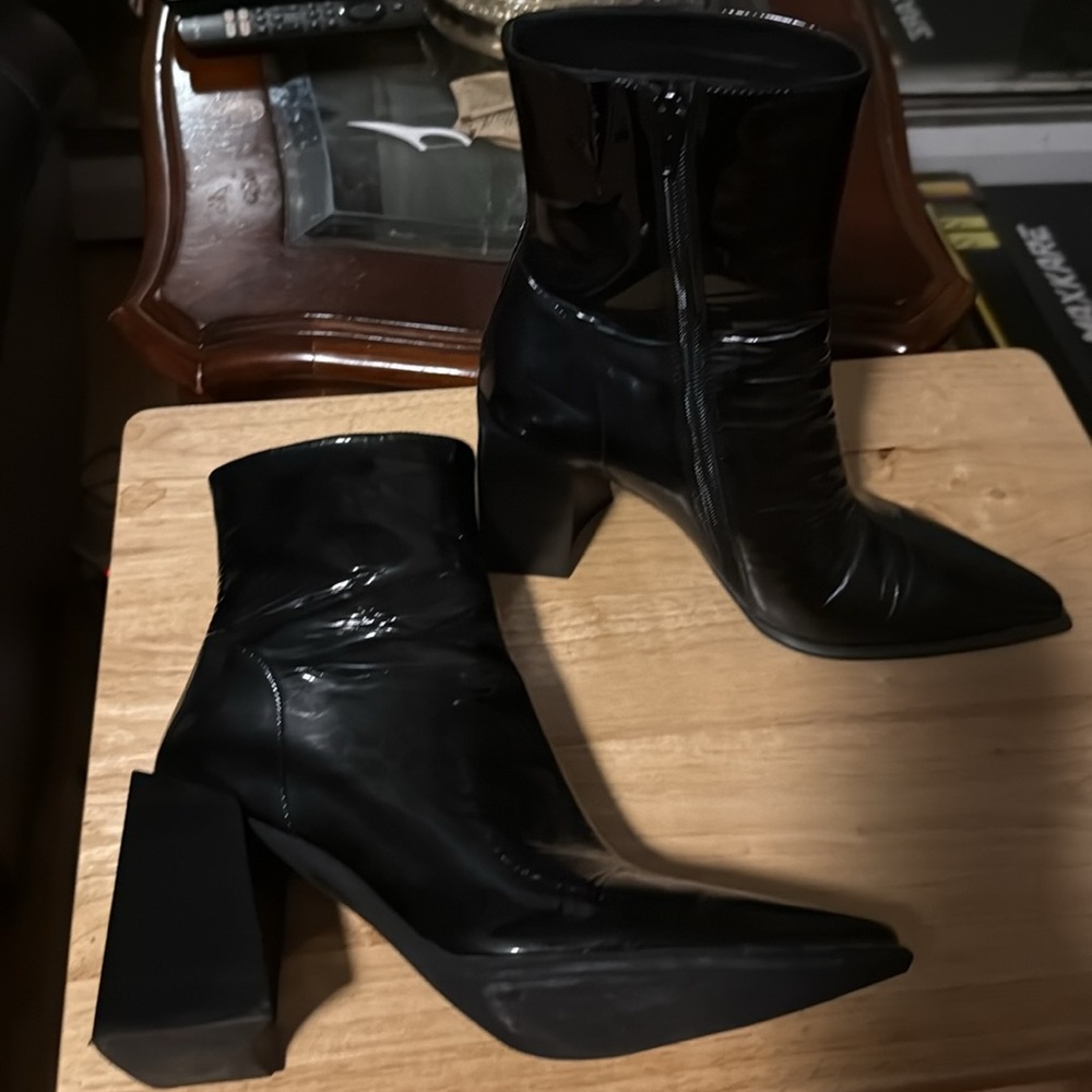 Jeffrey Campbell Black Heeled Boots - Picture 2 of 2